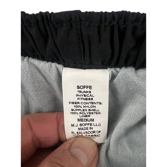 Soffe Mens Physical Fitness Shorts Trunks Size M Army Black Nylon Athletic - Picture 6 of 8